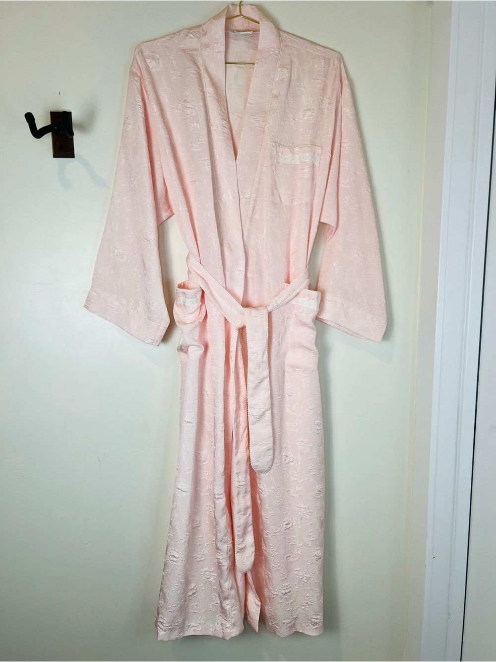 Vintage Oscar De La Renta Pink Robe L
